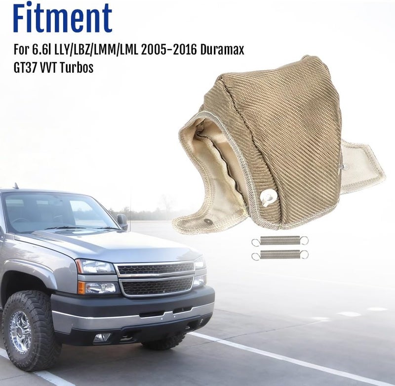 WIKIBB for Duramax LLY LBZ LMM LML 2005-16 Turbo Turbine Blanket Heat Shield Cover - Image 2